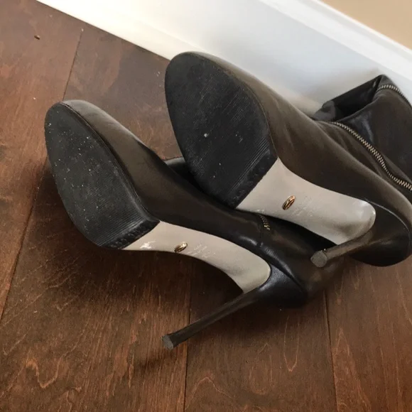 Sergio Rossi Black Boots Sz 37.5 - Picture 6 of 7